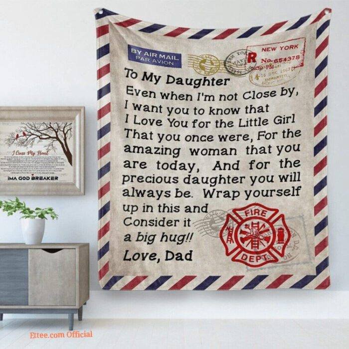 To My Daughter Blanket When Im Not Close By Fleece Blanket Gift For Daughter - Super King - Ettee
