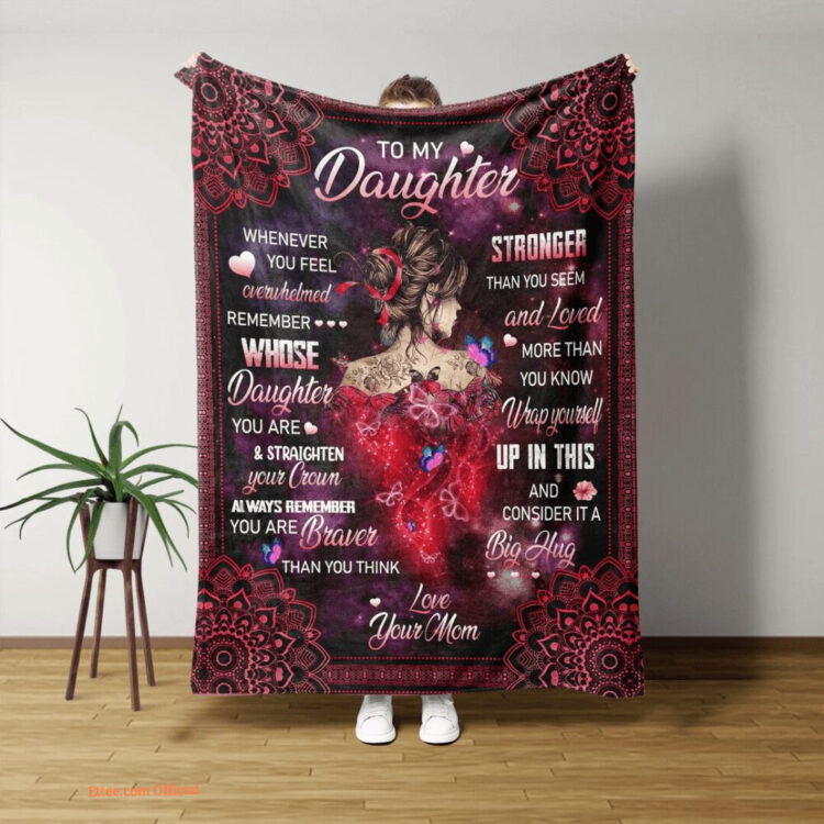 To My Daughter Quilt Blanket - Soft and Compact Gift - Super King - Ettee