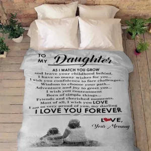 To My Daughter Quilt Blanket For Daughter.Gift From Mom - Super King - Ettee
