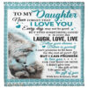 To My Daughter From Dad Blanket   Family Dad And Daughter Wolf Fleece Blanket - Ettee - blanket