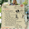 To My Daughter From Dad I Want You To Know I Love You Quilt, Fleece Blanket Gift1 - Super King - Ettee