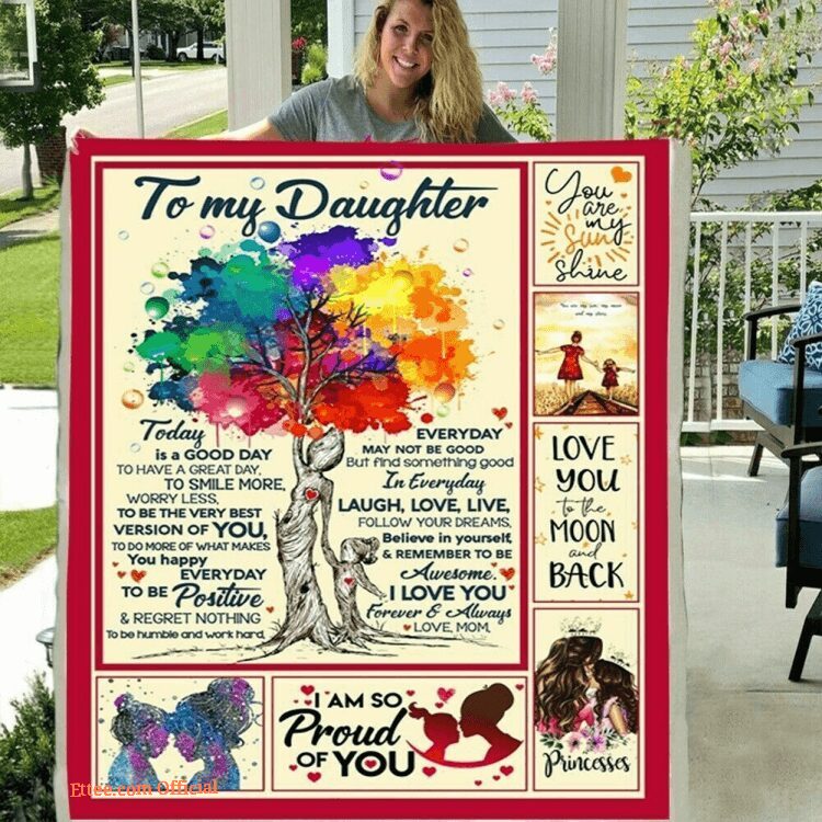 To My Mom Rose Throw Fleece Blanket Gift From Daughter Christmas Birthday Blanket To My Mom Rose Throw Fleece Blanket Gift From Daughter Christmas Birthday Blanket - Ettee - Birthday