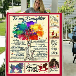 To My Daughter From Mom 3D Quilt Fleece Blanket – Gift For Daughter - Super King - Ettee