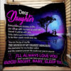 To My Daughter From Mom Dad I'll Always Love You Quilt Blanket Great - Super King - Ettee