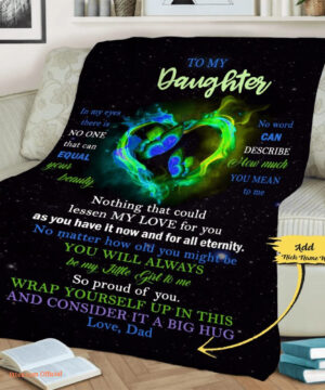 To My Daughter I Love You Quilt Blanket For Daughter From Dad - Super King - Ettee