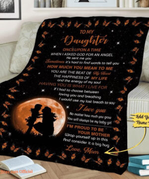 To My Daughter I Love You Customized Quilt Blanket. Foldable And Compact - Super King - Ettee