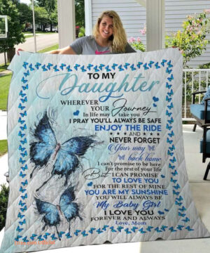 To My Daughter I Love You Quilt Blanket - Ettee