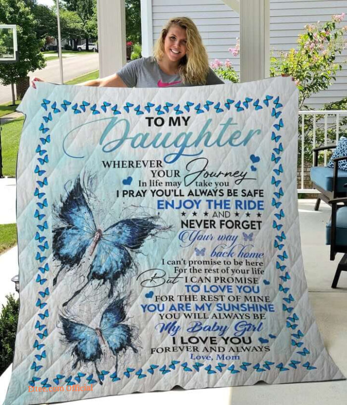 To My Daughter I Love You Quilt Blanket - Ettee