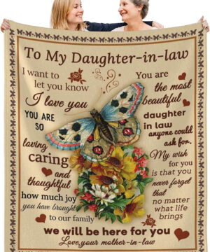 To My Daughter You Are My Life Quilt Blanket. Foldable And Compact - Super King - Ettee