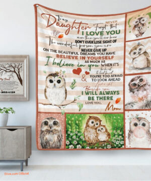 To My Daughter Mom Owl Quilt Blanket Cute Owl Animal. Foldable And Compact - Super King - Ettee