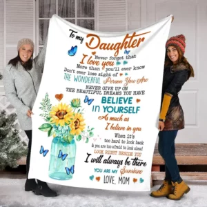 To My Daughter Never Forgot  Blanket.Gift For Daughter.Birthday Gift.Special Gift.Anniversary Gift - Super King - Ettee