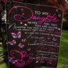To My Daughter Quilt Blanket From Mom Never Feel That You Are Alone Great Customized Blanket - Super King - Ettee