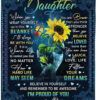 To My Daughter Sunflower Quilt Blanket. Light And Durable. Soft To Touch - Super King - Ettee