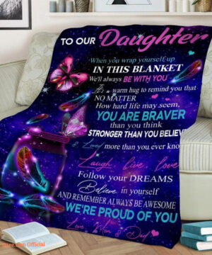 To My Daughter When You Wrap  Fleece Quilt Blanket - Super King - Ettee