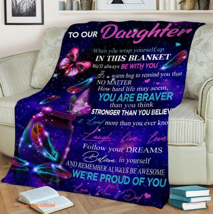 To My Daughter When You Wrap  Fleece Quilt Blanket - Super King - Ettee