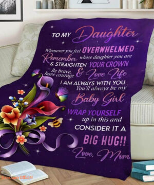 To My Daughter Whenever You  Fleece Blanket.Bunny Blanket Gift For Daughter.Birthday Gift.Special Gift.Anniversary Gift - Super King - Ettee