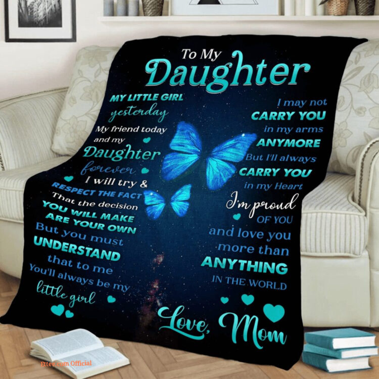 To My Daughter You Are My Sunshine Quilt Blanket. Foldable And Compact - Super King - Ettee
