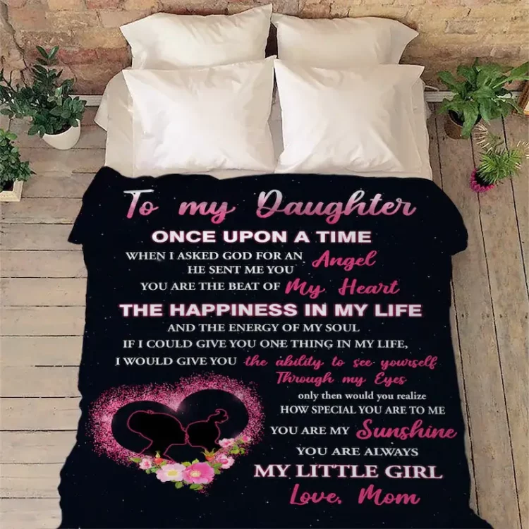 To My Daughter You Are My Sunshine Quilt Blanket For Daughter From Mom - Super King - Ettee