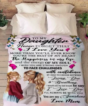 To My Daughter You Are My Sunshine Quilt Blanket.Daughter's Day Gift - Super King - Ettee