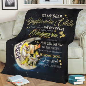 To My Dear  Fleece Unicorn Blanket.Birthday Gift.Special Gift.Anniversary Gift - Super King - Ettee