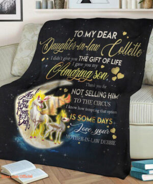 To My Dear  Fleece Unicorn Blanket.Birthday Gift.Special Gift.Anniversary Gift - Super King - Ettee