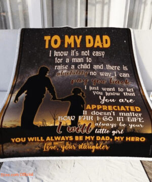 To My Father There Is No Way I Can Pay You Back Fleece Blanket - Super King - Ettee