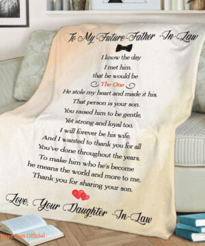 To My Future Father In Law Quilt Blanket From Daughter. Foldable And Compact - Super King - Ettee