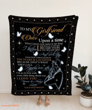 To My Girlfriend Quilt Blanket. Light And Durable. Soft To Touch - Super King - Ettee