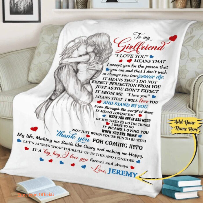 To My Girlfriend Customized Quilt Blanket Gift For Her. Lightweight And Smooth Comfort - Super King - Ettee