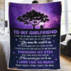 To My Girlfriend I Love You So Much Fleece Quilt Blanket Gift For Wife - Super King - Ettee