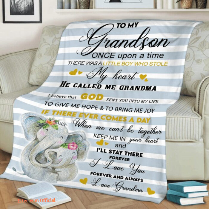 To My Grand Son Once Upon A Time Quilt Blanket. Light And Durable. Soft To Touch - Super King - Ettee