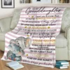 To My Granddaughter.Baby Girl  Fleece Blanket.Mink Blanket.Sherpa Blanket.Anniversary Gift.Family Blanket.Baby Blanket - Super King - Ettee