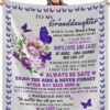 To My Granddaughter Quilt Blanket. Smooth Comfort and Lightweight For You - Super King - Ettee
