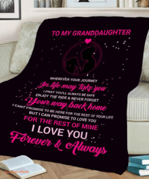 To My Granddaughter I Love You Quilt Blanket From Grandparents - Super King - Ettee