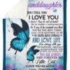 To My Granddaughter I Love You So Much From Grandma Fleece Sherpa Woven Blankets - Super King - Ettee