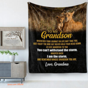 To My Grandson Blanket   Wherever Your Journey In Life May Take Fleece Blanket - Super King - Ettee