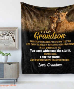 To My Grandson Blanket   Wherever Your Journey In Life May Take Fleece Blanket - Super King - Ettee