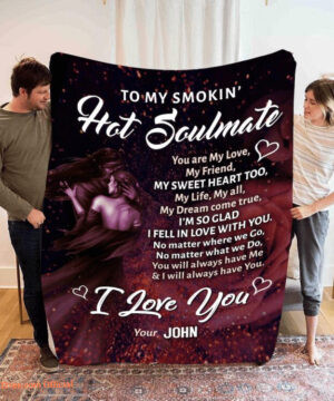 To My Hot Soulmate Quilt Blanket. Lightweight And Smooth Comfort - Super King - Ettee