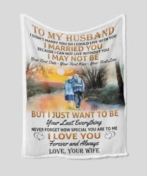 To My Husband Blanket Anniversary Quilt Blanket - Super King - Ettee