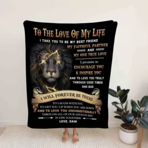 To My Husband Blanket. Blanket For Wife.Custom Lion Blanket.Personalized Name Blanket.Blanket For Couple.Wedding  Anniversary Blanket - Super King - Ettee