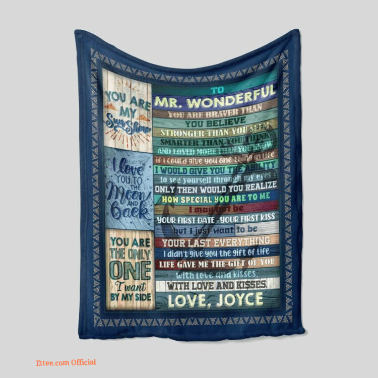 To My Husband Quilt Blanket Personalized Name Gift Couple Valentine - Super King - Ettee