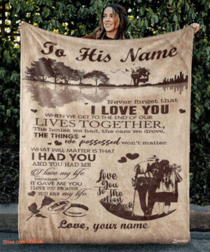 To My Husband His Name Lives Together Customized Quilt Blanket - Super King - Ettee