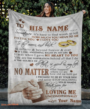 To My Husband His Name Sometimes Customized Quilt Blanket For Valentine's Day - Super King - Ettee