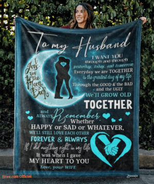 To My Husband I Want You Through Grow Old Together Quilt Blanket - Super King - Ettee