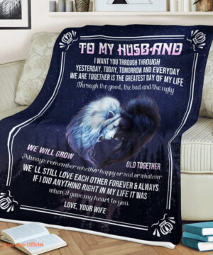 To My Husband I Want You Through Yesterday Today Tomorrow Quilt Blanket - Super King - Ettee