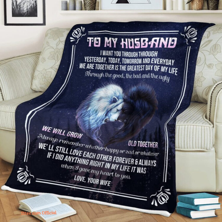 To My Husband I Want You Through Yesterday Today Tomorrow Quilt Blanket - Super King - Ettee