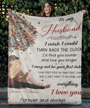 Valentine's Day To My Husband I Wish I Could Quilt Blanket - Super King - Ettee