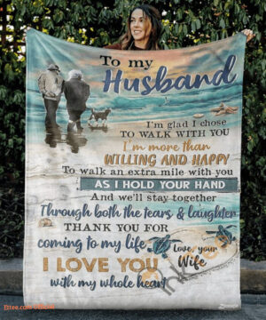 To My Husband I Chose Willing And Happy Quilt Blanket Valentine - Super King - Ettee