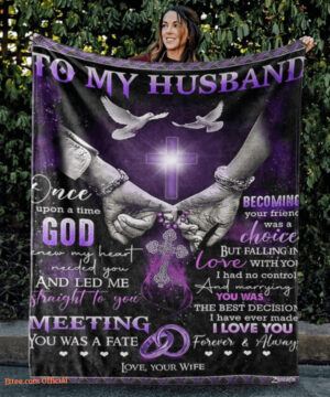 To My Husband Once Upon A Time God Knew My Heart Quilt Blanket - Super King - Ettee