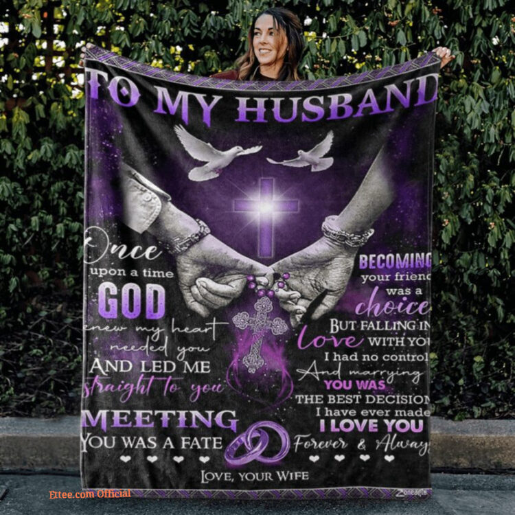 To My Husband Once Upon A Time God Knew My Heart Quilt Blanket - Super King - Ettee